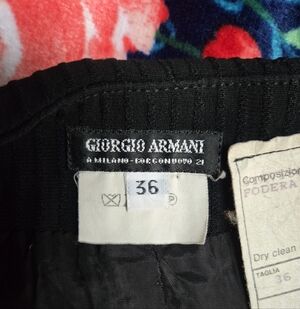 Giorgio Armani Black Maxi Skirt High Slit